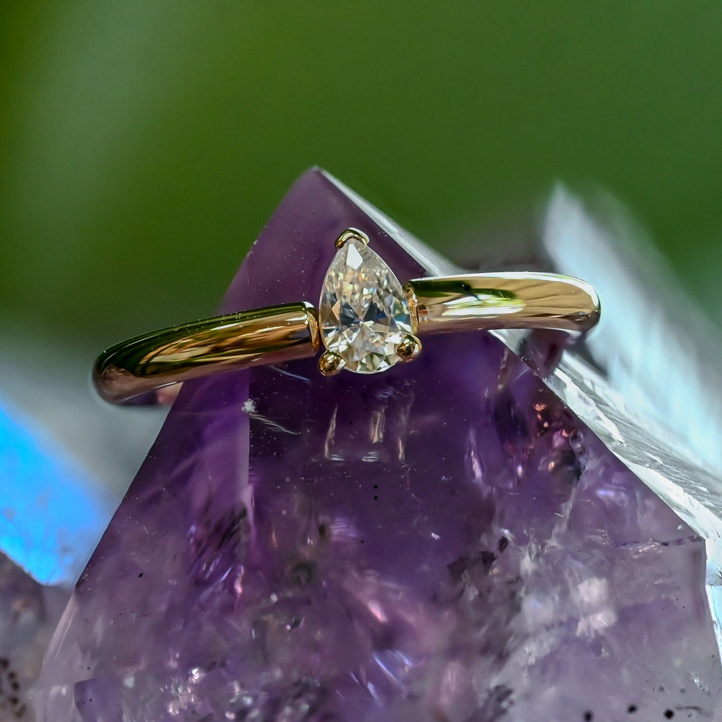 Pear Ring in CZ