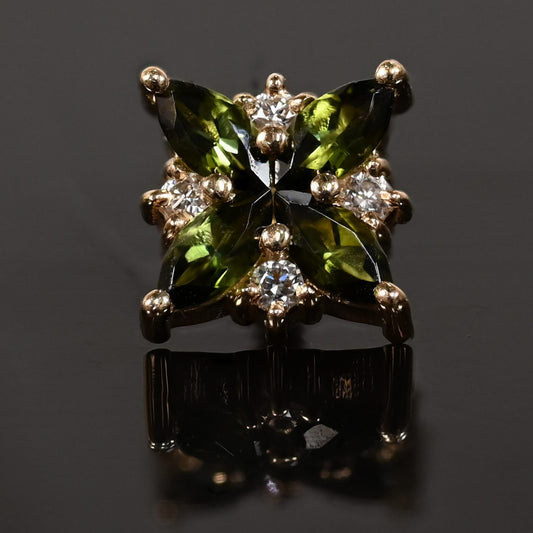 Tiny Pleades with Diamond and Tourmaline