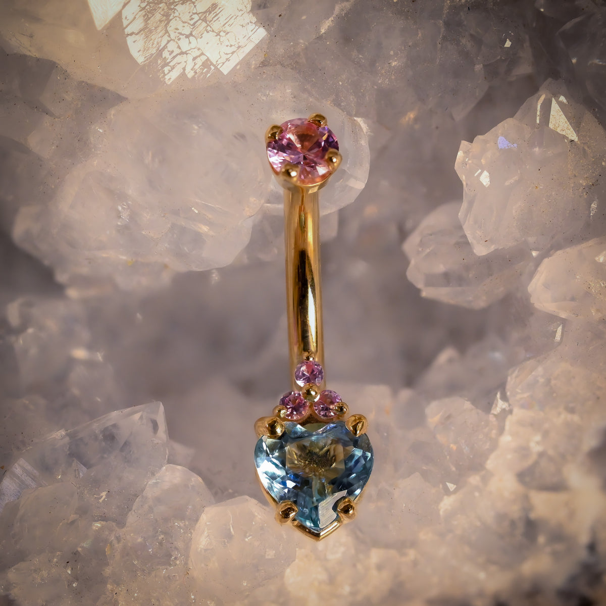 The Honor in Aquamarine and Pink Sapphire